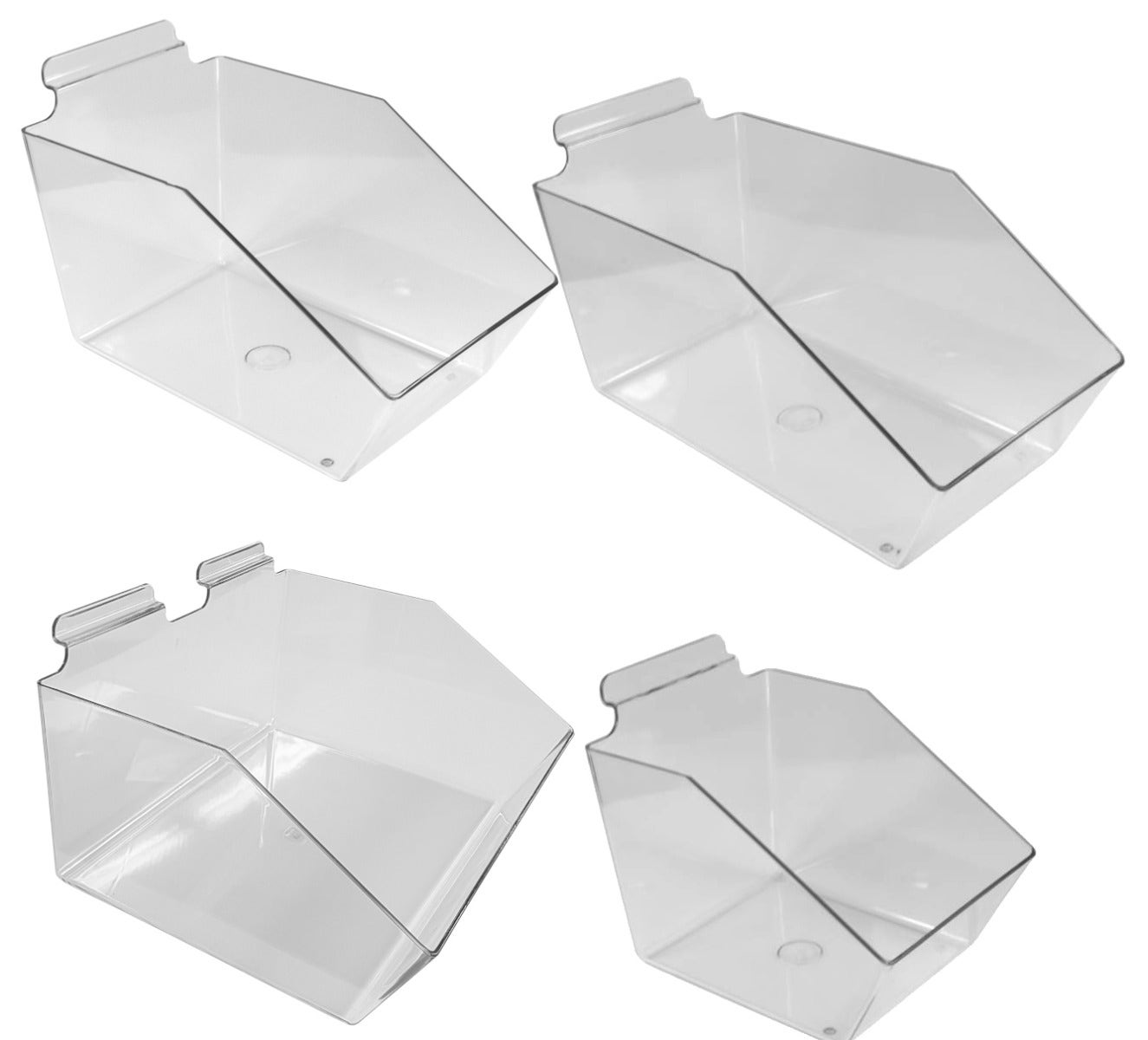 Polycarbonate Slatwall Bins - Eddie's Hang-Up Display Ltd.