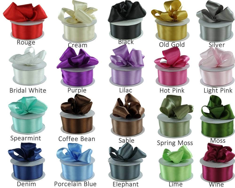 Double Faced Satin Ribbon | 100 Yard Rolls - Eddie's Hang-Up Display Ltd.