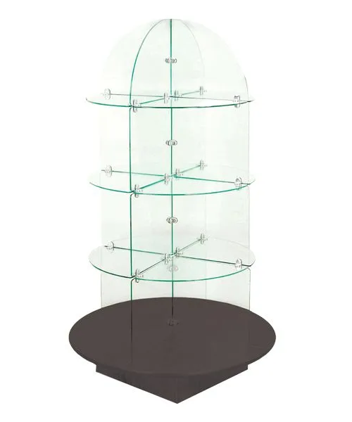 Rotating Glass Towers - Eddie's Hang-Up Display Ltd.
