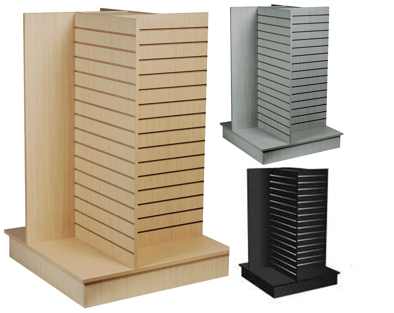 Four Way Slatwall Merchandiser Display Stand