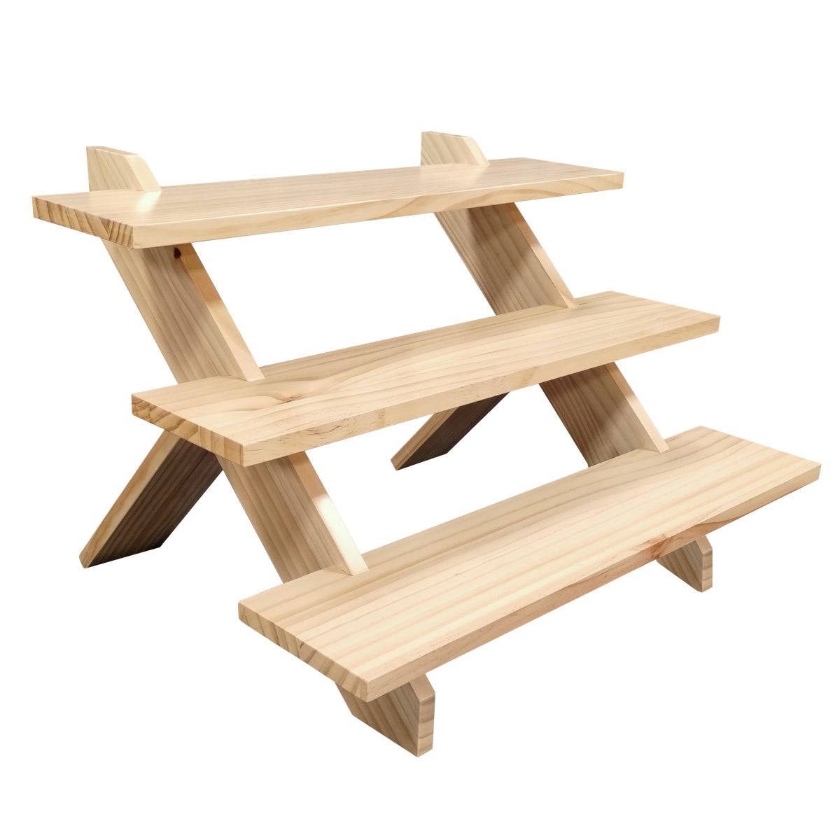 Wooden 3 Step Product Riser - Eddie's Hang-Up Display Ltd.