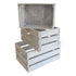 Nesting Wooden Display Crates | Collapsible | Grey Washed |Set of 3