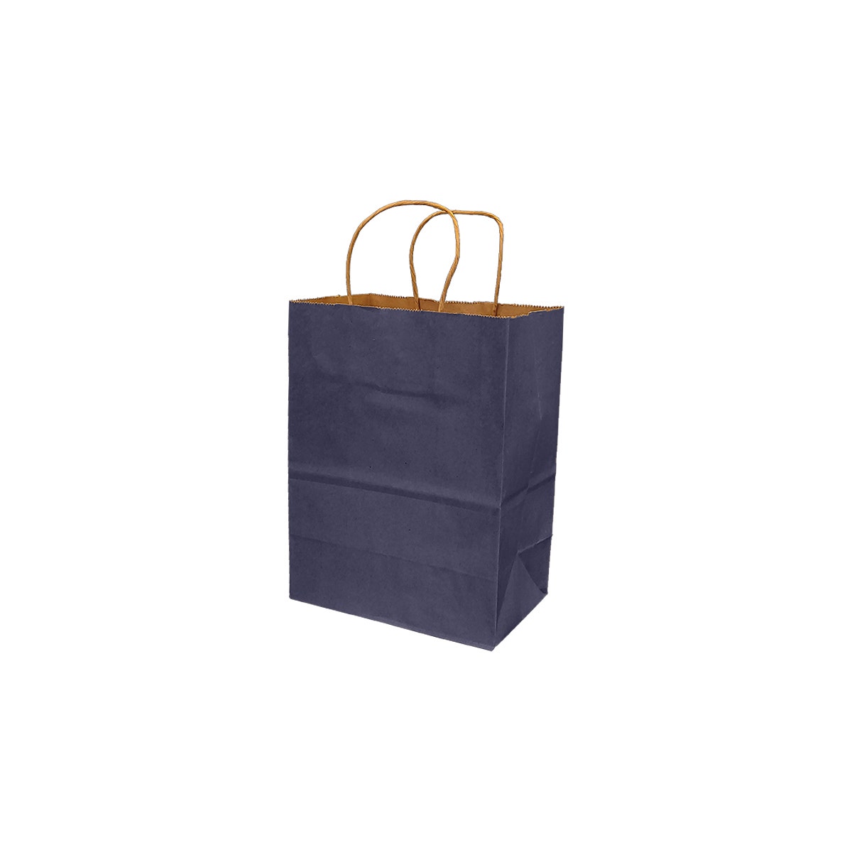 Navy Blue 100% Recycled Kraft Paper Bags With Handles - Eddie's Hang-Up Display Ltd.