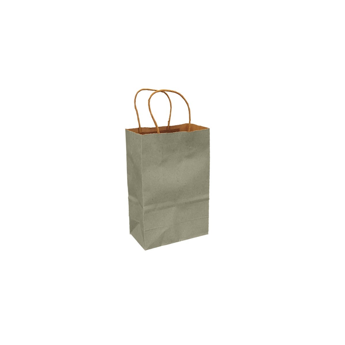 Silver Pewter 100% Recycled Kraft Paper Bags With Handles - Eddie's Hang-Up Display Ltd.