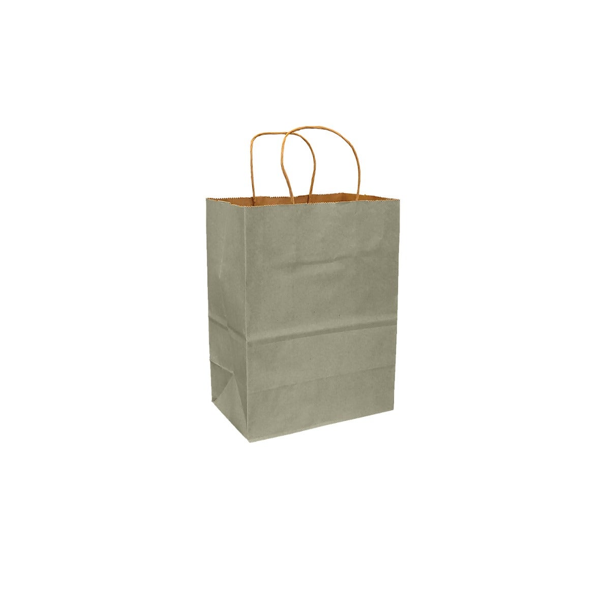 Silver Pewter 100% Recycled Kraft Paper Bags With Handles - Eddie's Hang-Up Display Ltd.