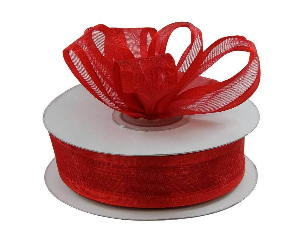 Satin Edge Sheer Ribbon | 100 Yard Rolls - Eddie's Hang-Up Display Ltd.