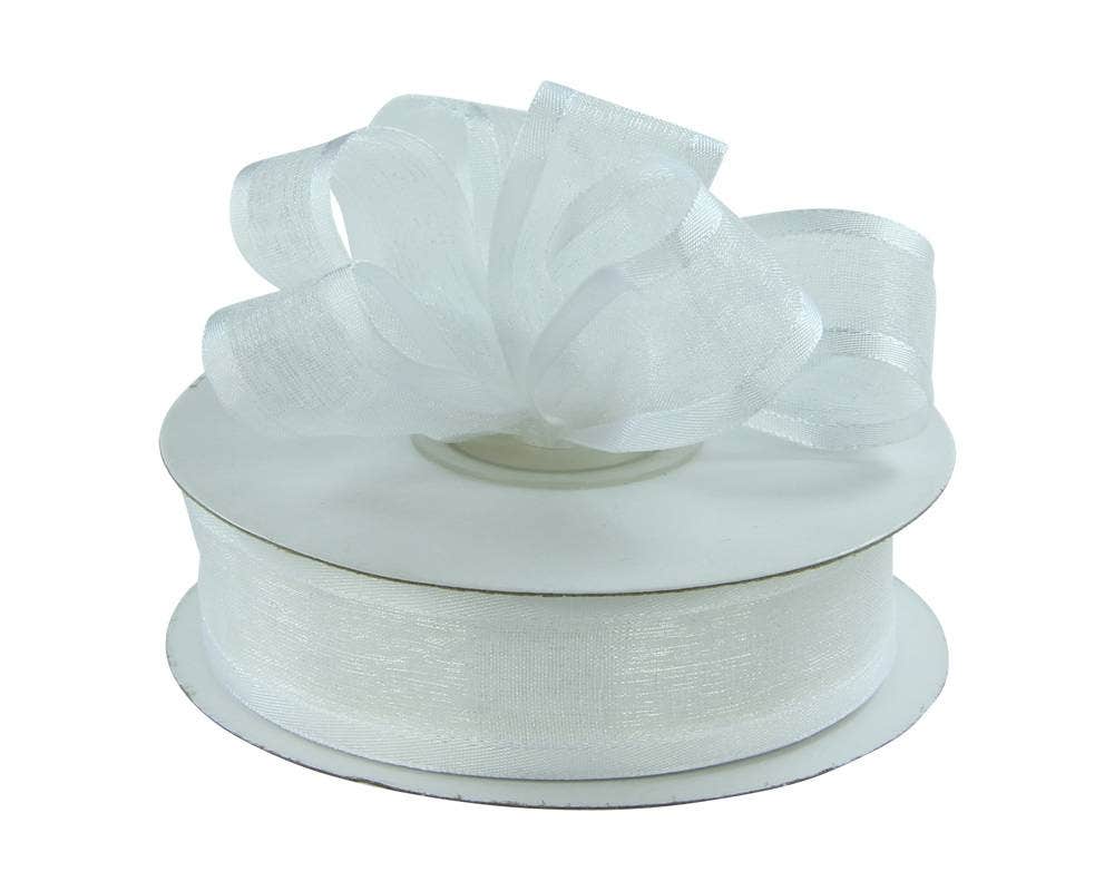 Satin Edge Sheer Ribbon | 100 Yard Rolls - Eddie's Hang-Up Display Ltd.