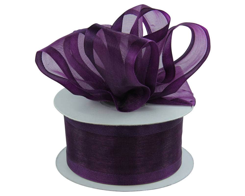 Satin Edge Sheer Ribbon | 100 Yard Rolls - Eddie's Hang-Up Display Ltd.