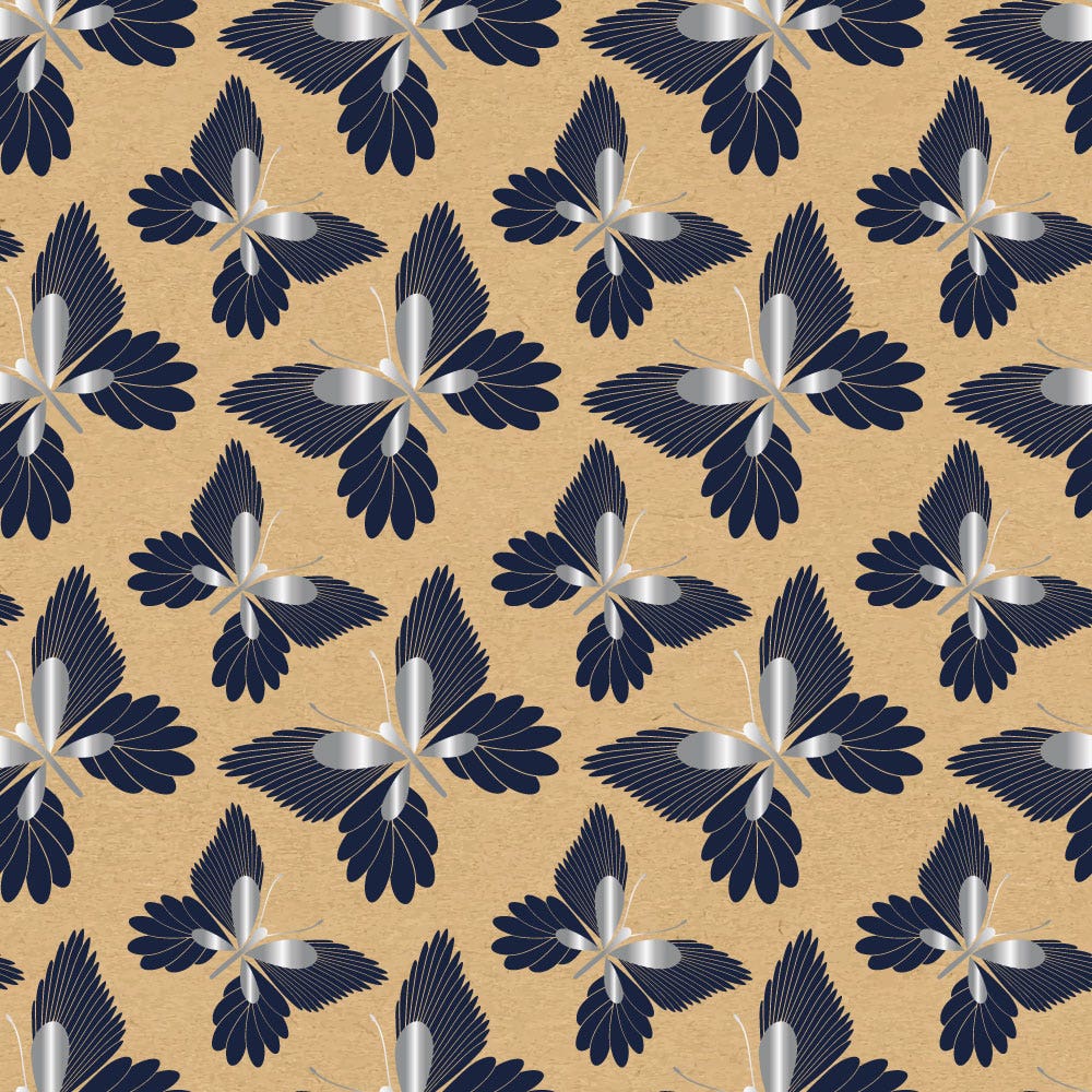 Mariposa Gift Wrap | Kraft | 24" x 100' - Eddie's Hang-Up Display Ltd.