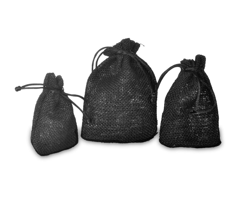 Burlap Jute Pouches | Black