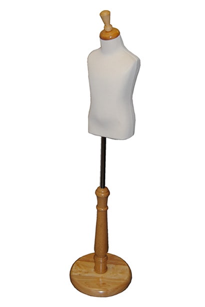 Child Shirt Form And Neck Block With Cream Jersey and Tall Base