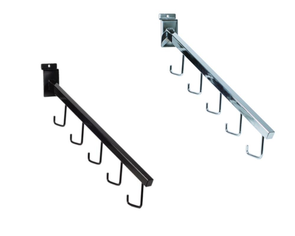 Slatwall 5 Hook Waterfall - square tubing