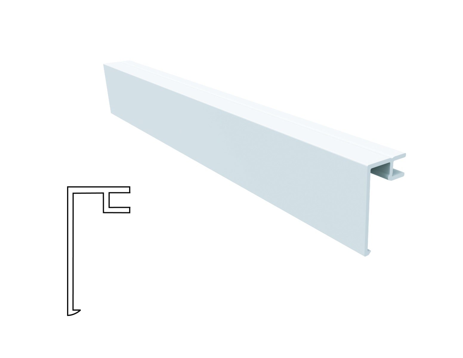 Finishing Top Trim | PVC Plastic Slatwall - Eddie's Hang-Up Display Ltd.