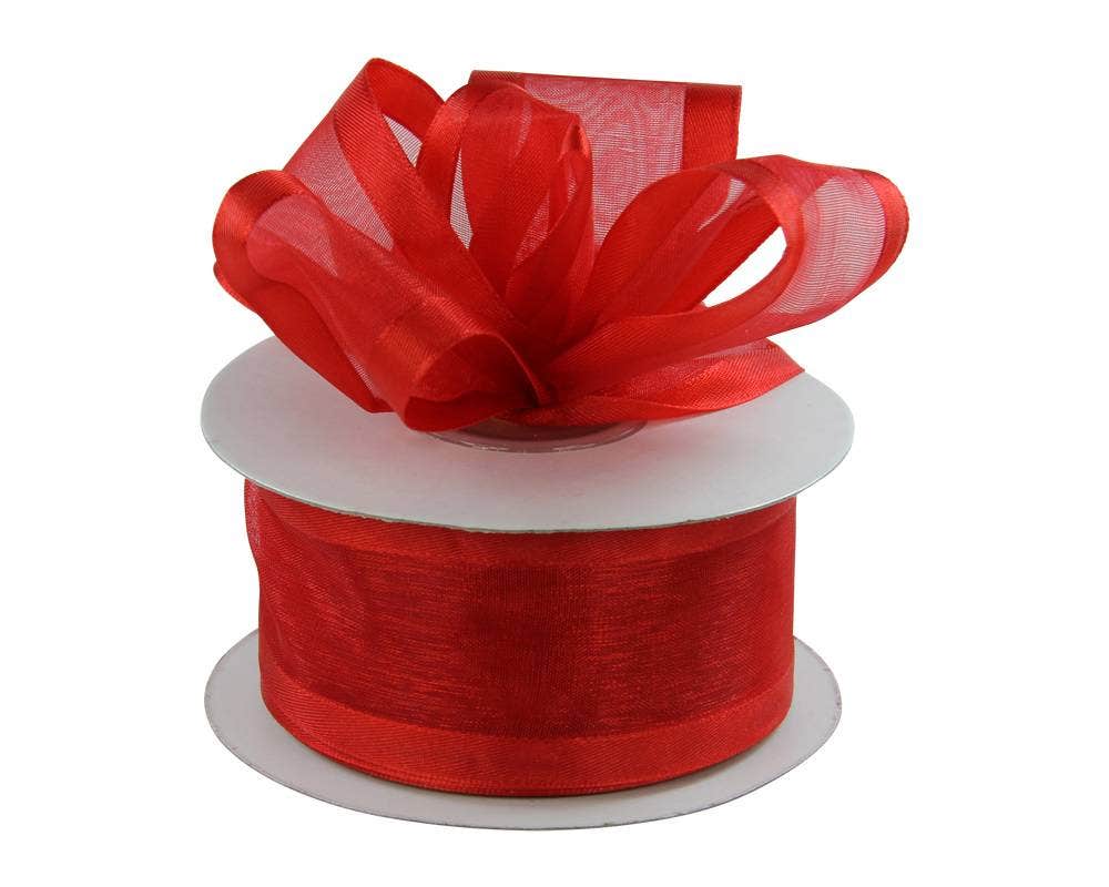Satin Edge Sheer Ribbon | 25 Yard Rolls - Eddie's Hang-Up Display Ltd.