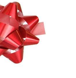 Red metallic star bow