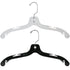 17" Heavy Weight Top Hangers | Clear & Black | 100 Pack