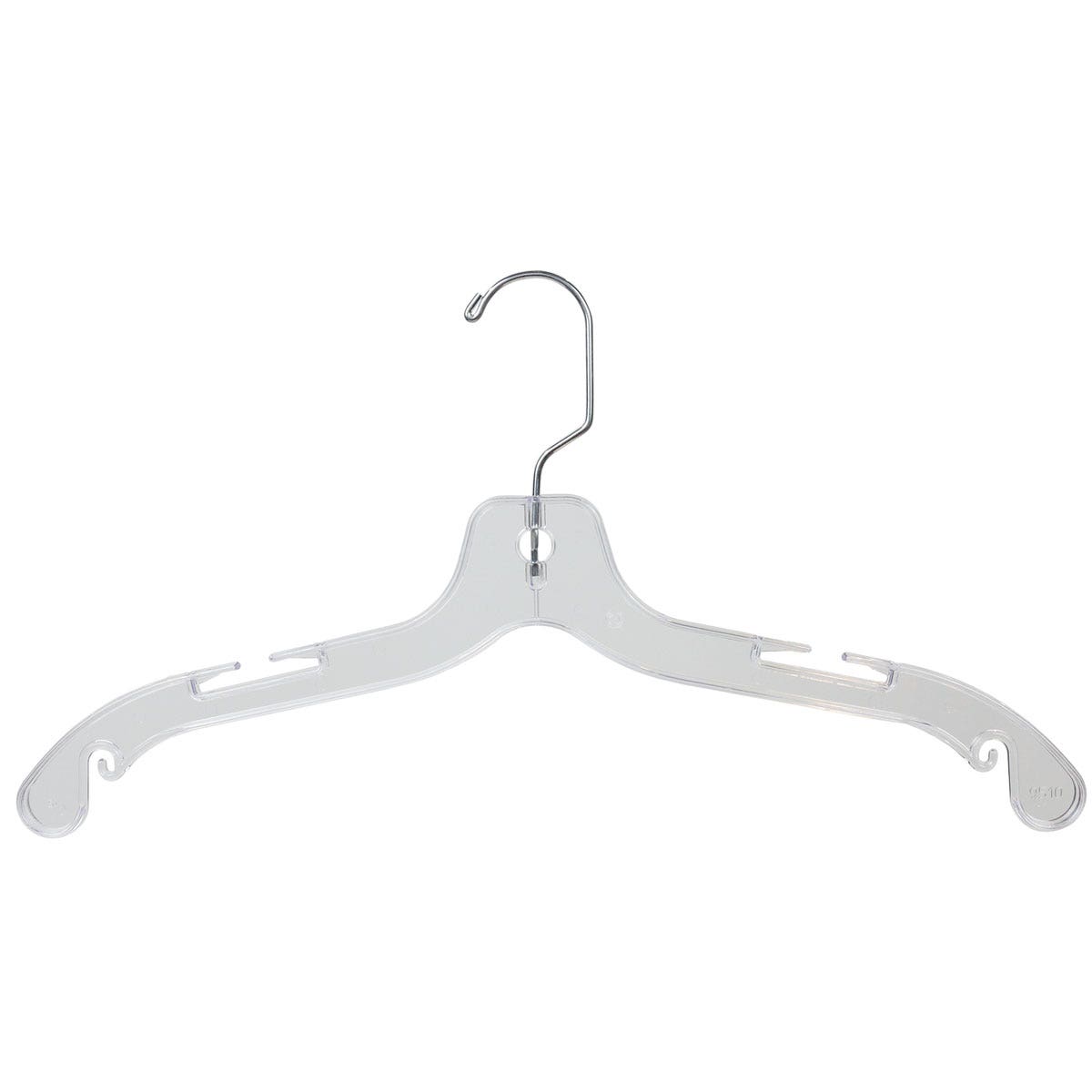 17" Heavy Weight Top Hangers | Clear & Black | 100 Pack