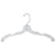 17" Heavy Weight Top Hangers | Clear & Black | 100 Pack - Eddie's Hang-Up Display Ltd.