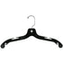 17" Heavy Weight Top Hangers | Clear & Black | 100 Pack