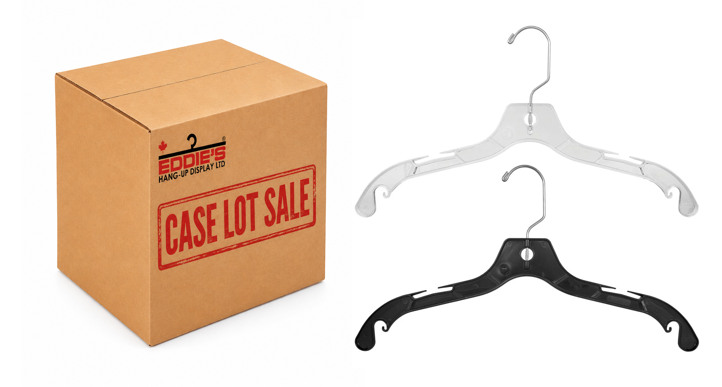 17" Medium Weight Top Hangers | 100 Per Case - Eddie's Hang-Up Display Ltd.