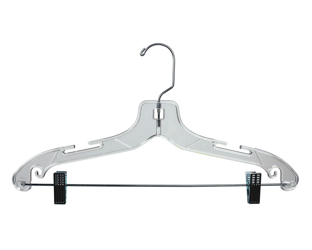 17" Heavy Weight Suit Hanger | Clear | Case of 100