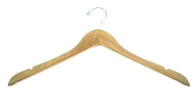 Wooden Top Hangers | Flat | 100 Pk - Eddie's Hang-Up Display Ltd.