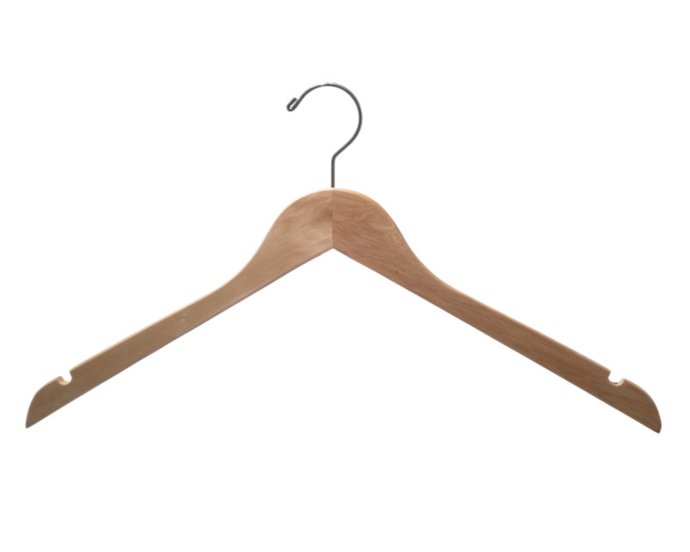 Wooden Top Hangers | Flat | 100 Pk - Eddie's Hang-Up Display Ltd.