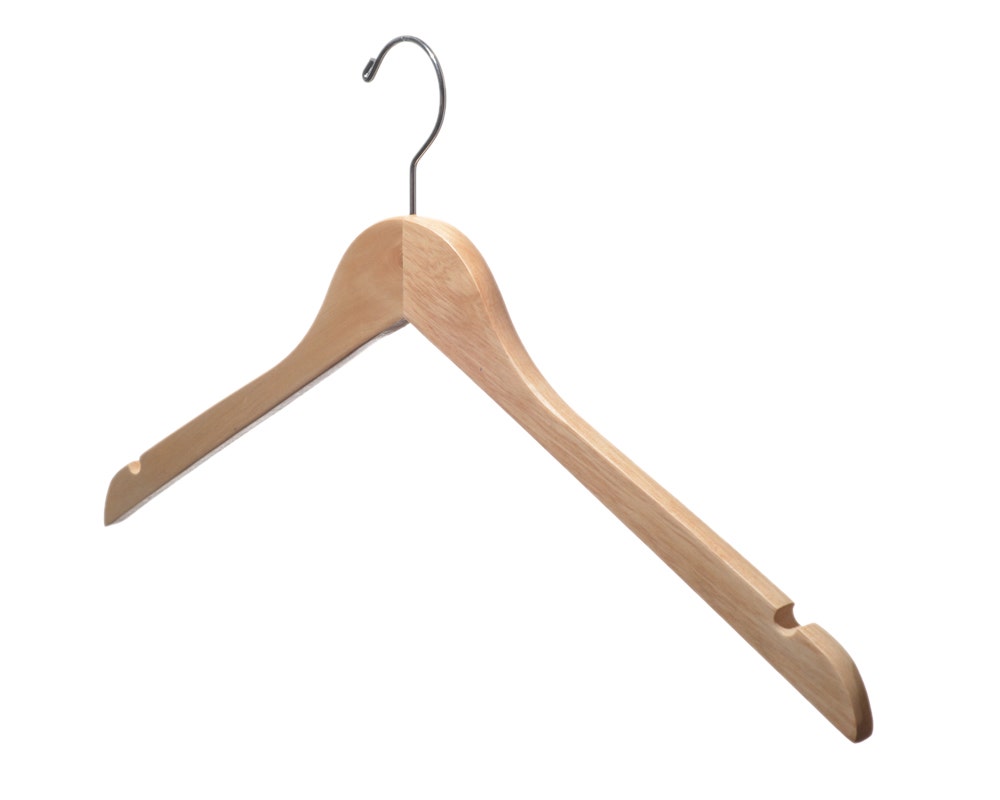 Wooden Top Hangers | Flat | 100 Pk - Eddie's Hang-Up Display Ltd.