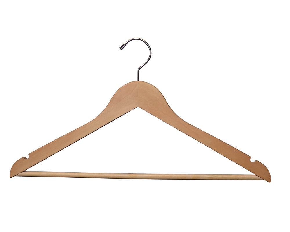Wooden Suit Hangers | Flat - Eddie's Hang-Up Display Ltd.