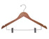 Wooden Suit Hangers with Clips | Flat | 100 Pk
