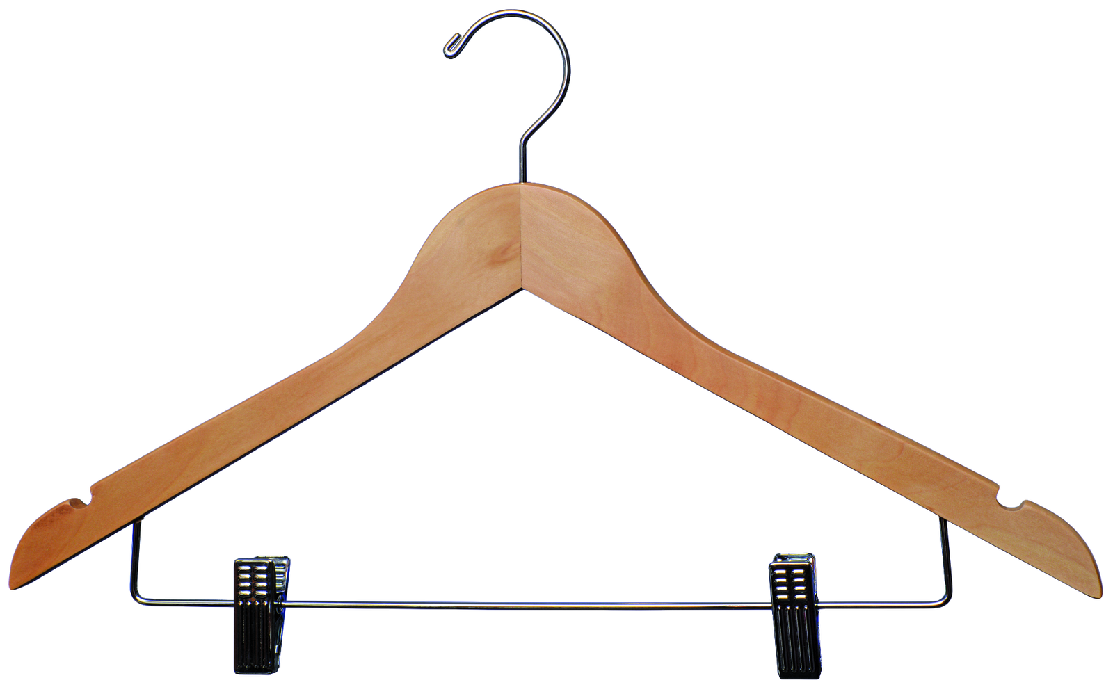 Wooden Suit Hangers with Clips | Flat | 100 Pk - Eddie's Hang-Up Display Ltd.