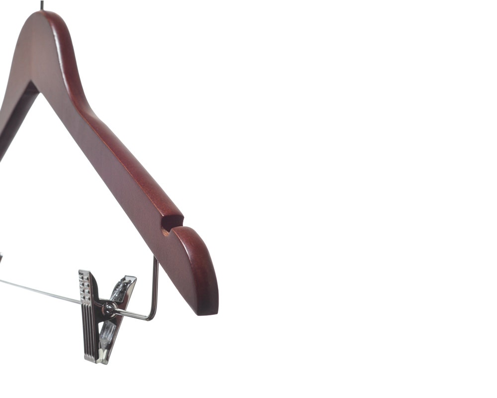 Wooden Suit Hangers with Clips | Flat | 100 Pk - Eddie's Hang-Up Display Ltd.