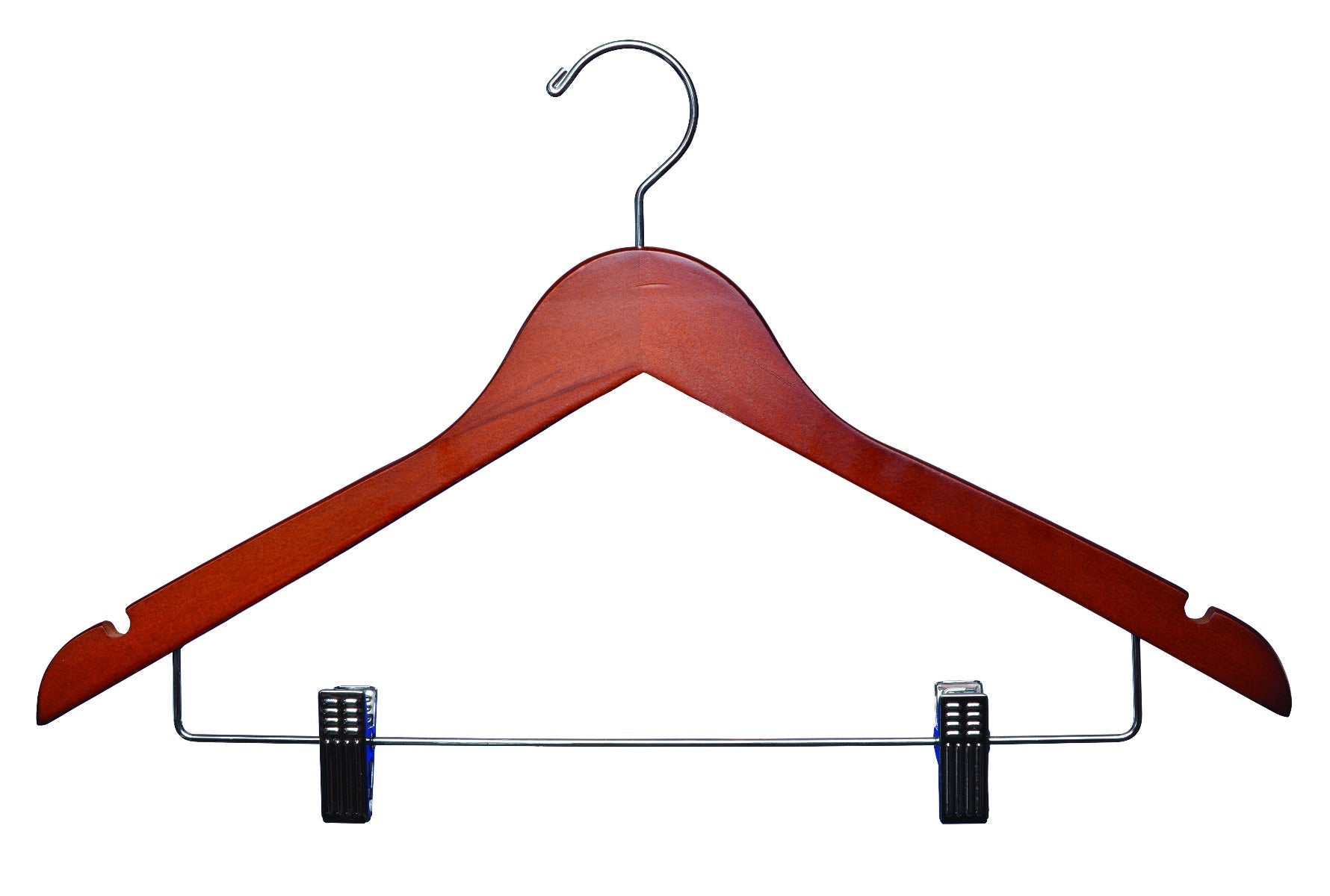 Wooden Suit Hangers with Clips | Flat | 100 Pk - Eddie's Hang-Up Display Ltd.