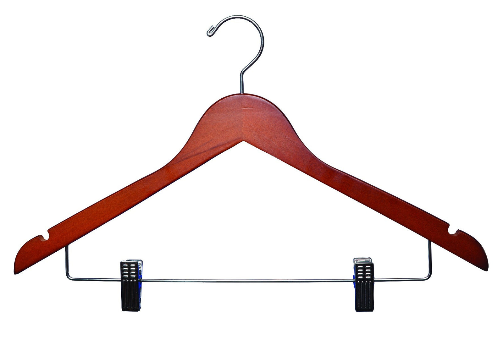 Wooden Suit Hangers with Clips | Flat | 100 Pk - Eddie's Hang-Up Display Ltd.