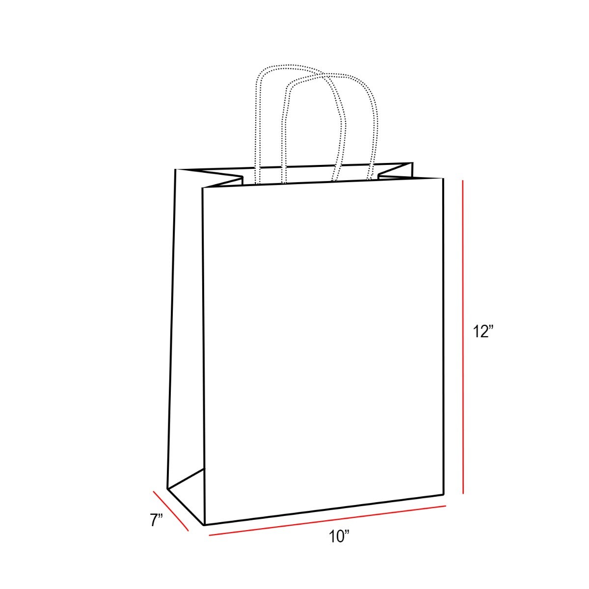 50% Recycled Paper Shopper Bags | Kraft White | Twisted Paper Handles - Eddie's Hang-Up Display Ltd.