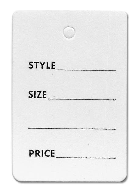 Stringless Tags | 1 Part | Small | 1000 Pk - Eddie's Hang-Up Display Ltd.