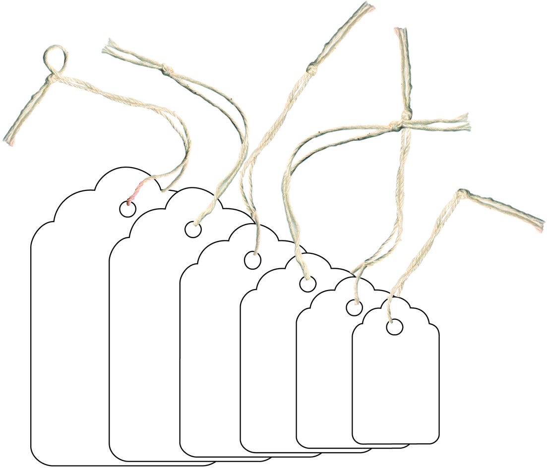 String Tags | White | 1000 Pk | Eddie's Hang-Up Display Ltd.