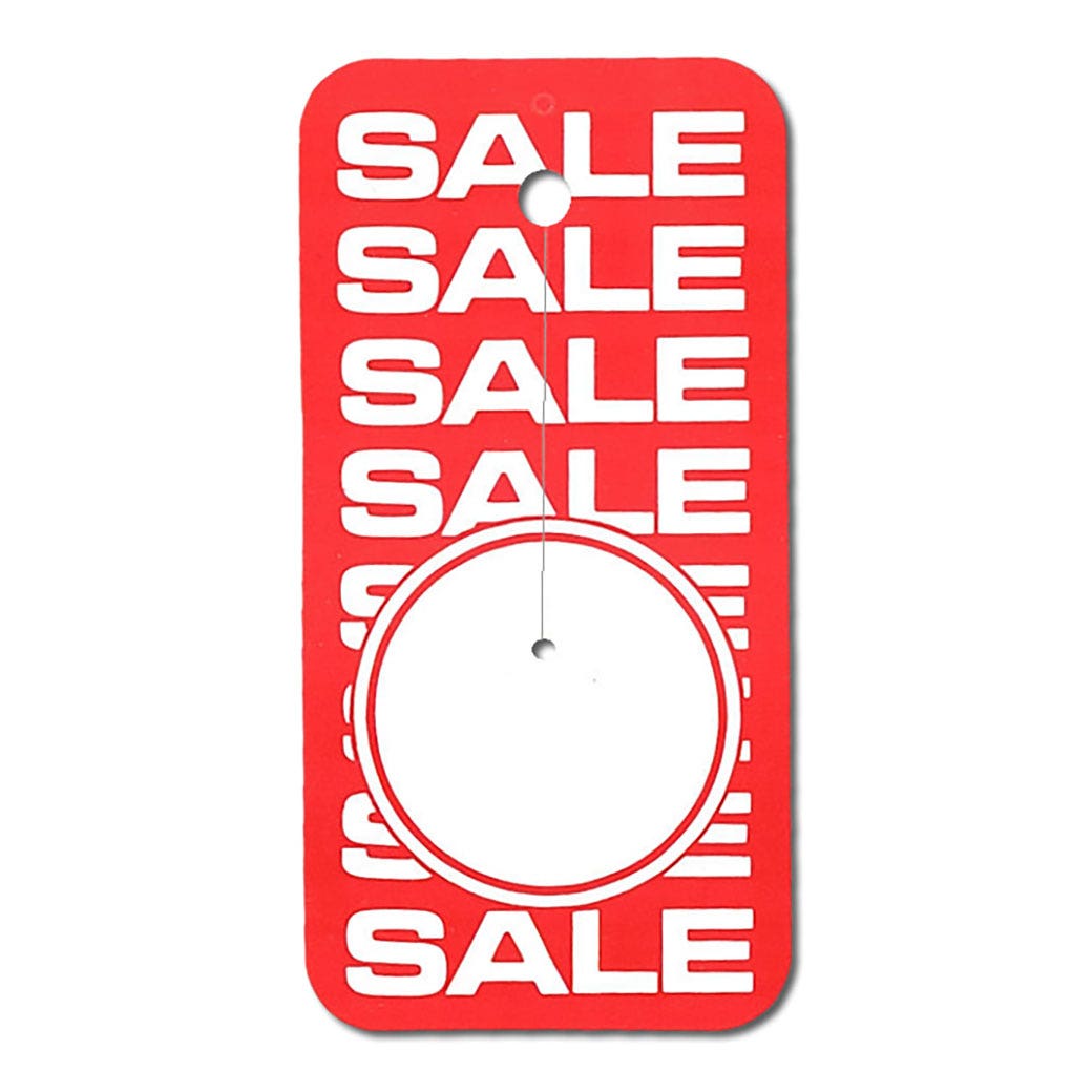 Sale Slit Tags
