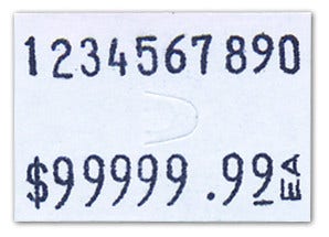 Sato Labels | 2 Lines 10 Characters - Eddie's Hang-Up Display Ltd.