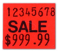 Sato Labels | 2 Lines 8 Characters | 10 Rolls - Eddie's Hang-Up Display Ltd.