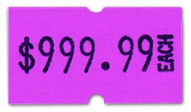 MX 5500 Plus Labels | 1 Line 8 Characters | Roll of 1000 - Eddie's Hang-Up Display Ltd.