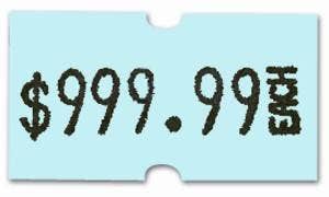MX 5500 Plus Labels | 1 Line 8 Characters | Roll of 1000 - Eddie's Hang-Up Display Ltd.