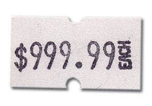 MX 5500 Plus Labels | 1 Line 8 Characters | Roll of 1000 - Eddie's Hang-Up Display Ltd.