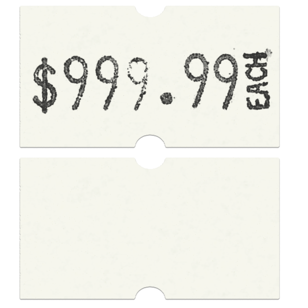 MX 5500 Plus (1 Line 8 Characters) Labels | Roll of 1000 - Eddie's Hang-Up Display Ltd.