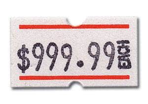 MX 5500 Plus Labels | 1 Line 8 Characters | Roll of 1000 - Eddie's Hang-Up Display Ltd.