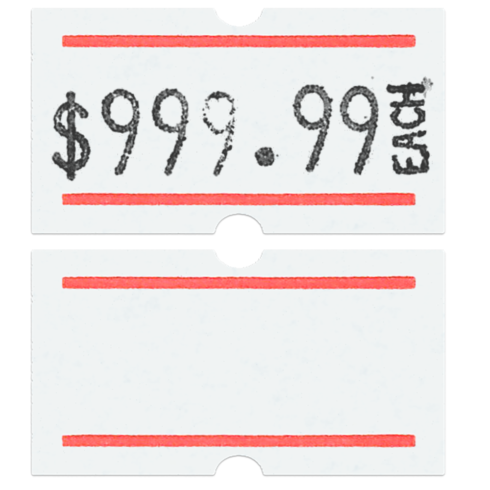 MX 5500 Plus (1 Line 8 Characters) Labels | Roll of 1000 - Eddie's Hang-Up Display Ltd.