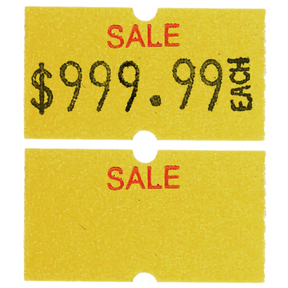 MX 5500 Plus (1 Line 8 Characters) Labels | Roll of 1000 - Eddie's Hang-Up Display Ltd.