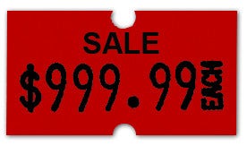 MX 5500 Plus Labels | 1 Line 8 Characters | Roll of 1000 - Eddie's Hang-Up Display Ltd.