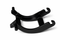 Black plastic ink roller holder on a white background