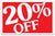 20% double-sided showcard